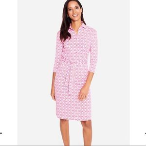 J. McLaughlin Pink Fuchsia Geometric Print Catalina Cloth  Dress Size XS